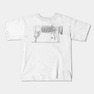 Zigzag Mechanism for Sewing Machine Vintage Patent Hand Drawing Kids T-Shirt